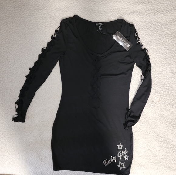 NWT Dolls Kill Sexxy Baby Girl, Cut Up Mini Dress - Picture 9 of 16